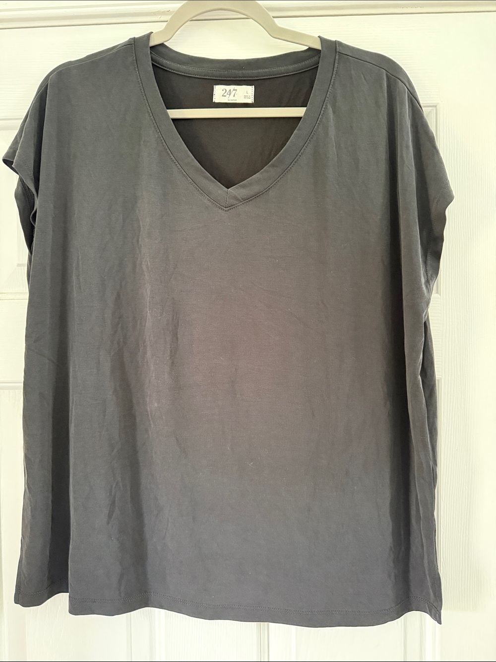 Maurice’s 24/7 V-Neck Tee in Charcoal Gray